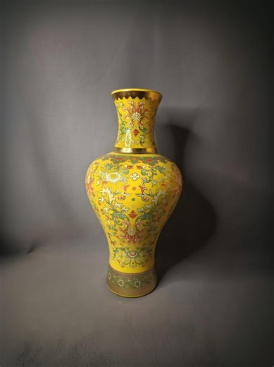 Antique Chinese Cloisonné Porcelain Vase – Qing Dynasty Hand-painted Yellow Enamel Vase With Floral Motifs, Exquisite Handmade Artwork - Etsy Australia