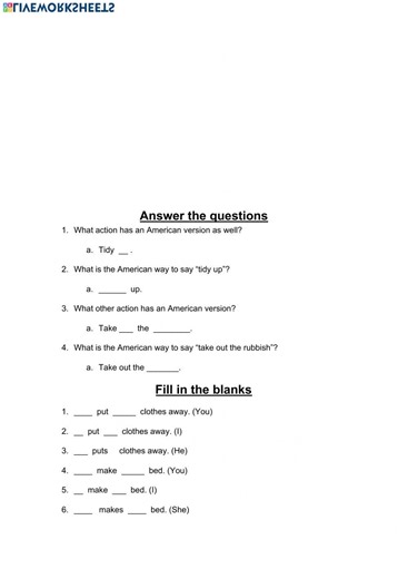 Grade 6, Unit 6- Part 1 worksheet