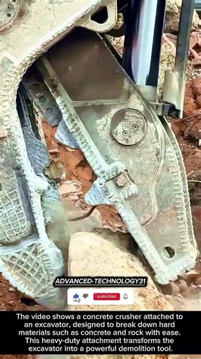 Powerful Concrete Crusher Attachment on Excavator !! #innovation #tool #ideas