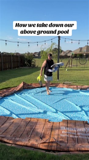 This backyard makeover starts with taking down the pool