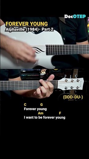 Forever Young - Alphaville (1979) Easy Guitar Chords Tutorial with Lyrics Part 2 SHORTS REELS