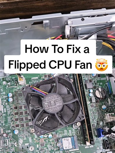 This Dell PC came with the CPU fan backwards, so I cleaned everything and set it up correctly. #Dell #CPU #PC #TechTips #HowTo
