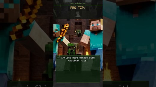 Minecraft tip: inflict more damage with critical hits! ⚔️
