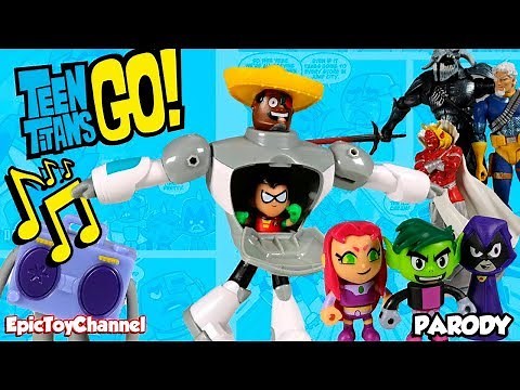 Teen Titans Go! Cyborg Cartoon Network Screen Scenes with Cyborg and Robin Dance Battle vs The Hive
