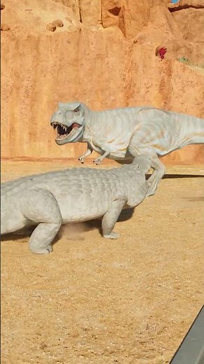 ALBINO T-REX VS DEINOSUCHUS | Jurassic world Evolution 3 #jwe3 #jurassicworld #shorts