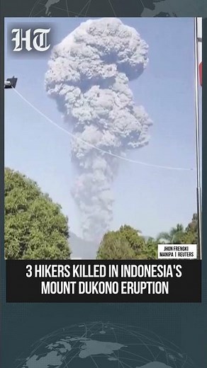 At Least Three Hikers Killed Following Dramatic Mount Dukono Eruption In Indonesia | #shorts