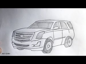 How to draw Cadillac Escalade - Making cars