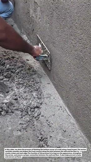 Wall Corner Plaster Finishing Technique | Smooth Cement Edge Using Hand Trowel.