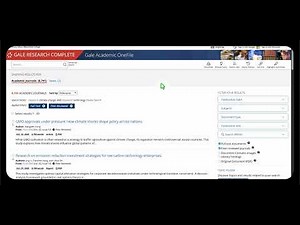 Using the Gale Academic OneFile Database