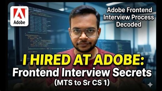 Does Adobe Ask DSA for Frontend? | Adobe Frontend Interview Experience | Computer Scientist | MTS | Apurv Khare
