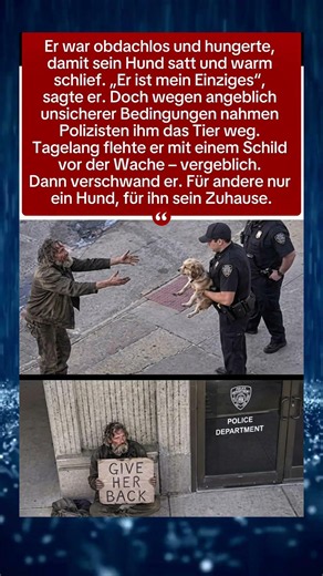 Ein Hund war sein Zuhause… 💔😭
