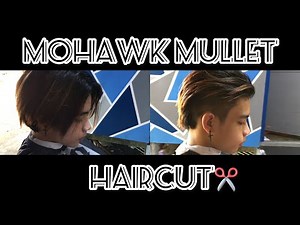MOHAWK MULLET HAIRCUT #mohawk #mullet#hairstyle