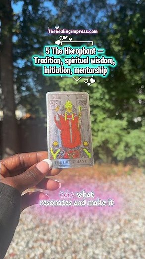 5 The Hierophant - Tradition, spiritual wisdom, initiation, mentorship
