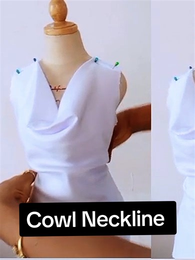 cowl neck tutorial ✂️✂️ #beck_ruf #neckline #sewingtutorial #patternmaking #cowlneck