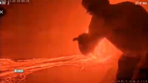 Live camera captures trespassers on erupting Hawaii volcano
