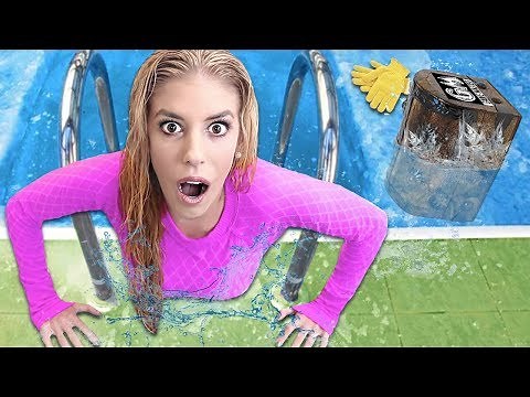 FOUND Mystery TREASURE BOX Hidden in BACKYARD ice POOL! (Polar Plunge to reveal 24 hour Challenge)