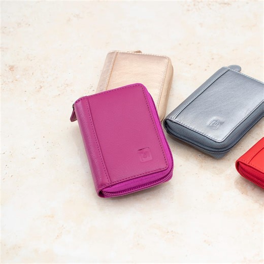 Womans Wallet Card Holder Small Zip Wallet Soft Leather RFID Credit Card Holder Mini Travel Purse Accordian Small Leather Gift for Mother - Etsy