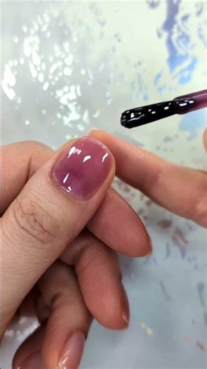 I DIDN'T EXPECT THIS PURPLE GLASS NAILS TO LOOK THIS GOOD #shorts