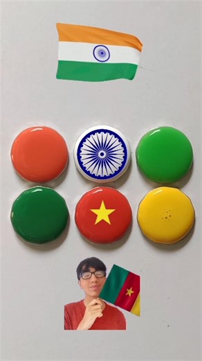 india flag and 🇨🇲 flag water colour penting || #flag #viral #shorts