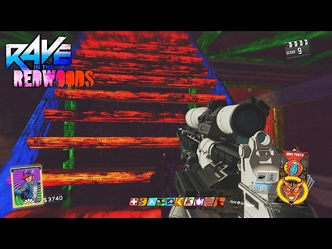 RAVE IN THE REDWOODS - ROUND 11 EASTER EGG COMPLETE! (INFINITE WARFARE ZOMBIES)
