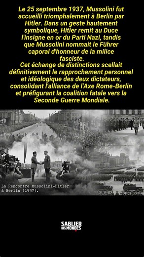 Berlin 1937 — L'Alliance Fatale qui Allait Détruire l'Europe #ww2 #histoire #shorts