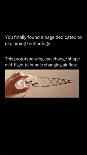 Technology Explained on Instagram: "Follow @explaining.tech to learn everything about technology one post at a time 🧠⚙️ The era of rigid, static airplane wings is coming to an end, thanks to a revolutionary collaboration between NASA and MIT that has produced a “morphing” wing capable of changing its shape in real-time. Unlike conventional wings that rely on heavy mechanical flaps and ailerons to maneuver, this prototype is constructed from thousands of tiny, interlocking “digital materials”—li