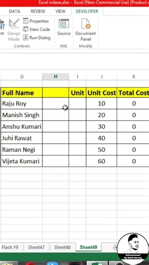 53#Scroll down button in excel