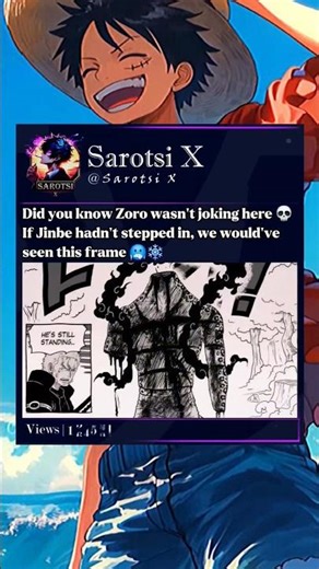 This is what Zoro would do if Jinbe hadn’t intervened💀 #zoro #jinbei #lucci #onepiece