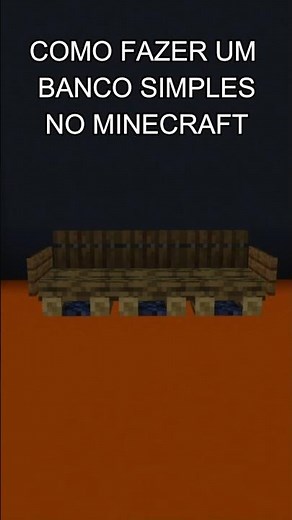 Como Fazer um Banco Simples | Dica de Construção | Minecraft