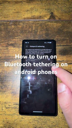 How to turn on Bluetooth tethering on android phones