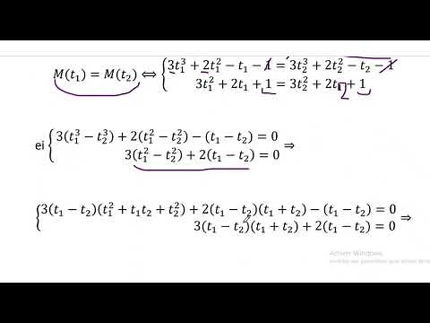 point double d'un arc paramétré et résolution d'équation permettant de trouver le point double