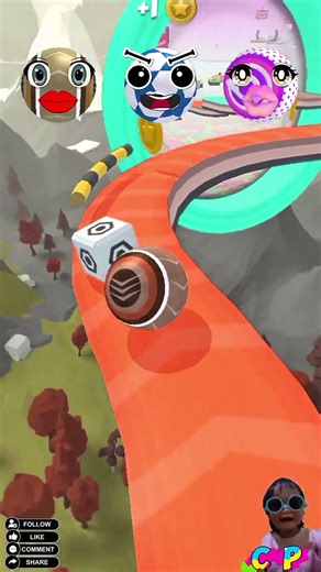 Action Balls - 2 Ring Portal Race #shorts #youtubeshorts #cp