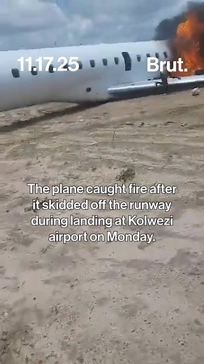 A chartered Embraer ERJ-145LR carrying DRC Mines Minister Louis Watum Kabamba and about 20 others skidded off the runway and caught fire while landing in Kolwezi on Monday. All passengers survived. The aircraft, operated by Airjet Angola, overshot the runway and the tail section burst into flames before emergency crews extinguished the fire. Kabamba was heading to the Kalondo mine, where more than 30 workers died in a collapse over the weekend. Authorities say gunfire from soldiers at the site m