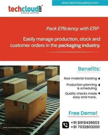 Pack Efficiency with ERP | Tech Cloud ERP for the Packaging Industry