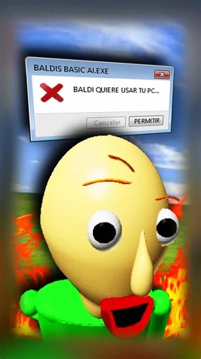 Esta IA de BALDI quiere USAR mi PC... en este OSCURO mod de BALDIS BASICS 😨 #baldi #terror #shorts