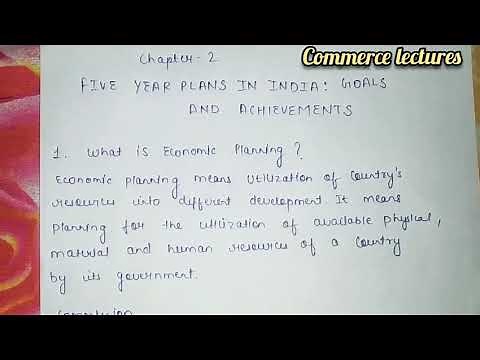 Economic planning || need for economic planning | five year plans in india (indian economy)