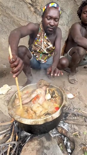 Small genet cat is just incredible food for hunter gatherers#shorts#africa #africafood #hadzabetribe