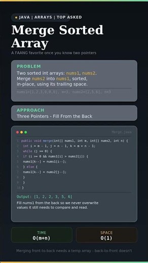 merge sort solution #dsa #coding #java