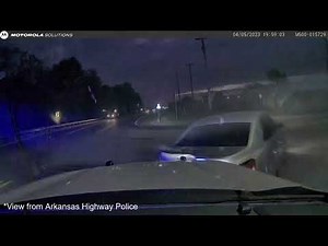 Arkansas HIGHWAY POLICE PIT Maneuver - Assisting State Police with fleeing felon