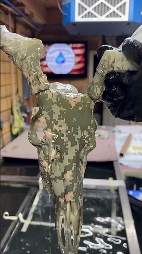 Deer skulls hydro dipping check us compilation #satisfying #deer #hydrodipping