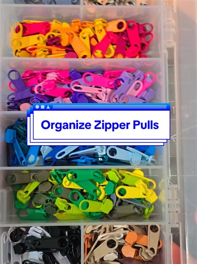 1 min of Asmr zipper pull organizing. Sorting through all the colors! #handmade #smallbusiness #fyp #asmr