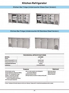 [Hot Item] Premium Stainless Steel Undercounter Bar Fridge for Kitchens