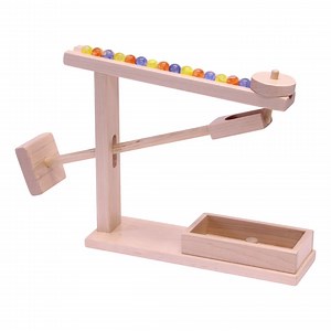 Amish-made Wooden Marble Roller Machine Toy, Child-safe Maple/walnut Finish - Etsy