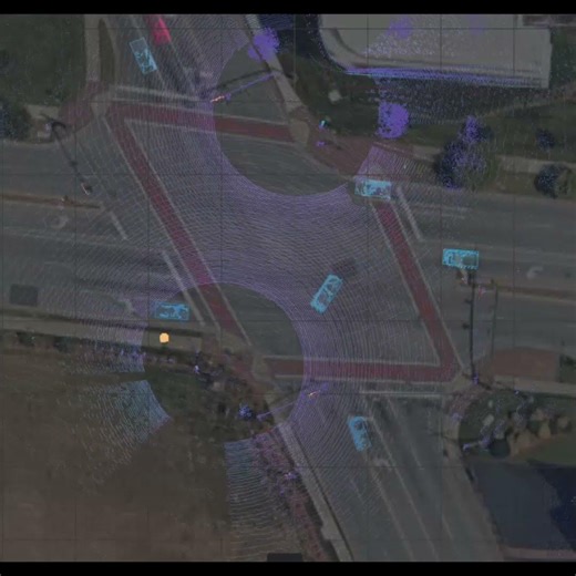 Processed LiDAR data from an intersection in Greensboro