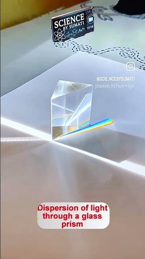 Dispersion of white light #Prism#physics #sciencebysumati