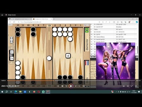 Online matches on Backgammon Galaxy.