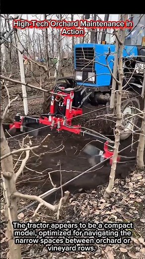 High-Tech Orchard Maintenance in Action