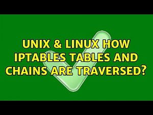 Unix & Linux: How iptables tables and chains are traversed?