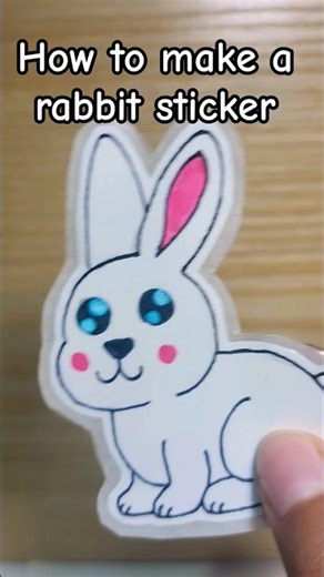 How to make a rabbit sticker🐇 #art #stickers