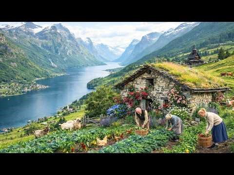 Peaceful Countryside Garden Life - Simple Farm Routines and Garden Harvest Moments